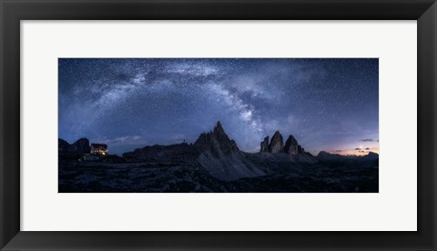 Framed Stars in the Dolomites Print