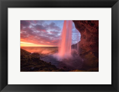 Framed Burning Falls Print