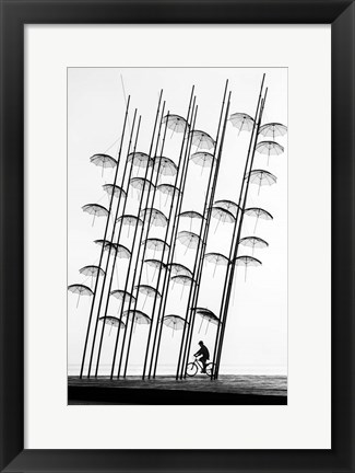 Framed Under the Umbrellas Print