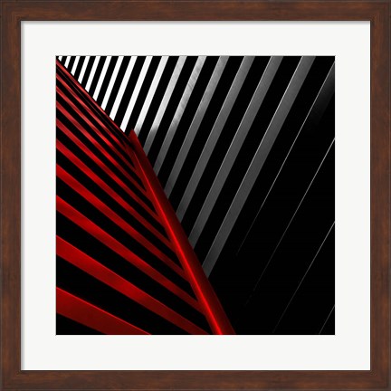 Framed Silver Red Print