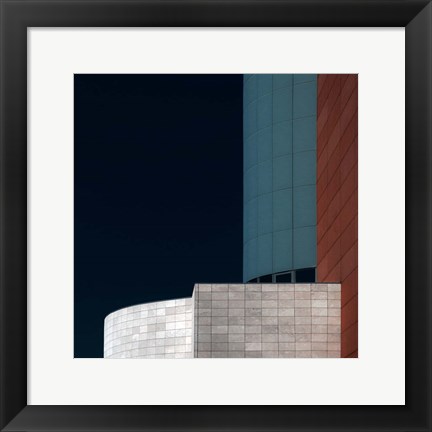 Framed Blue Tower Print