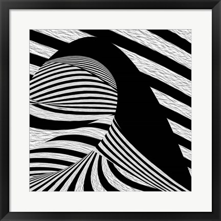 Framed Black Wave Print
