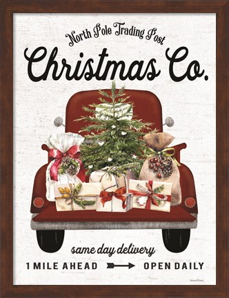 Framed Christmas Co. Truck Delivery Print