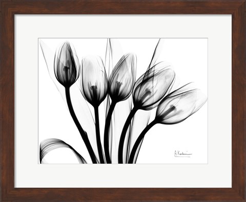 Framed Marching Tulips Print