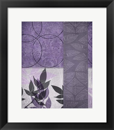 Framed Vibrant Purple Leaf 1 Print