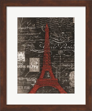 Framed Paris Red Print