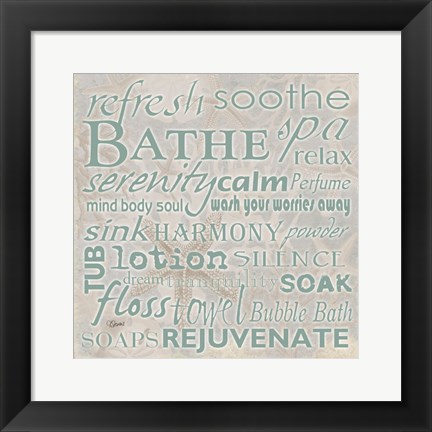 Framed Coral Bath Type 1 Print