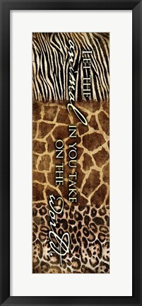 Framed Animal Prints Inspirational Words Print