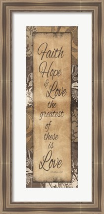 Framed Faith Hope Love Print