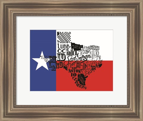 Framed Texas Flag Print