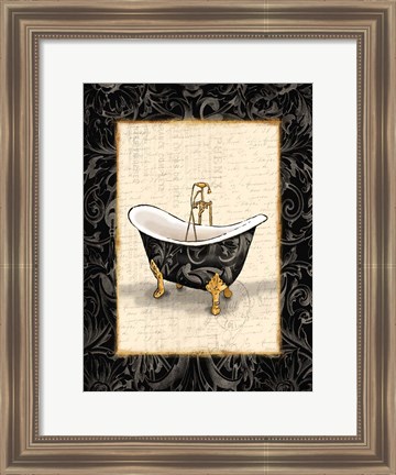 Framed Black Gold Bath Print