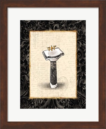 Framed Black Gold Sink Print