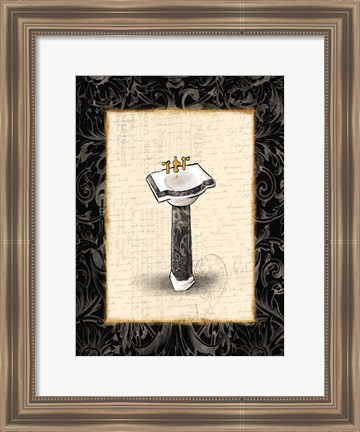 Framed Black Gold Sink Print