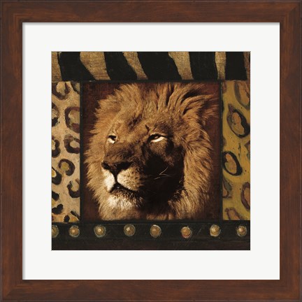 Framed Lion Bordered Print