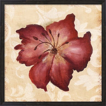 Framed Red Flower 1 Print
