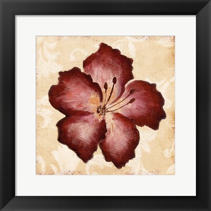 Framed Red Flower 2 Print