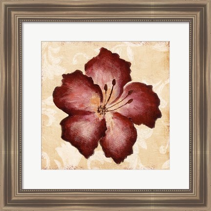 Framed Red Flower 2 Print