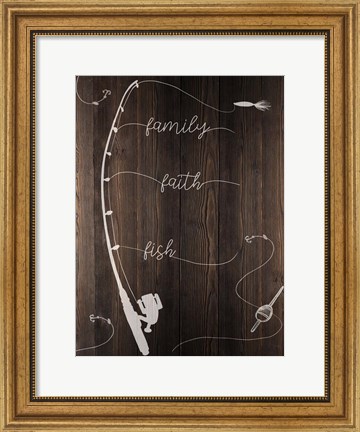 Framed Family Faith Fish Print