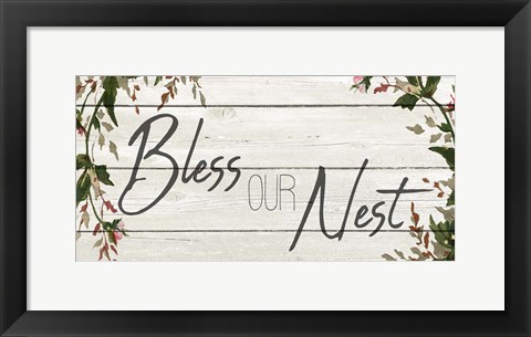 Framed Bless Our Nest Panel Print