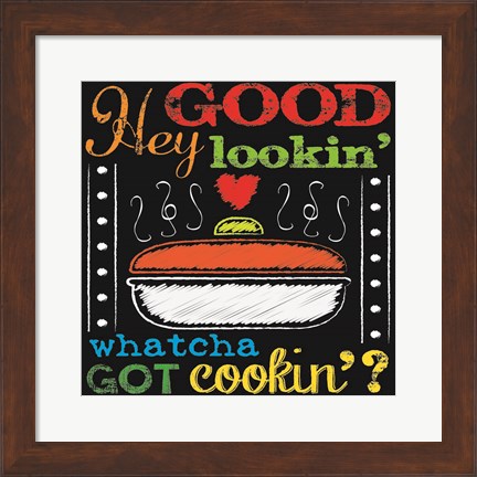 Framed Chalkboard Kitchen Art 3 Print