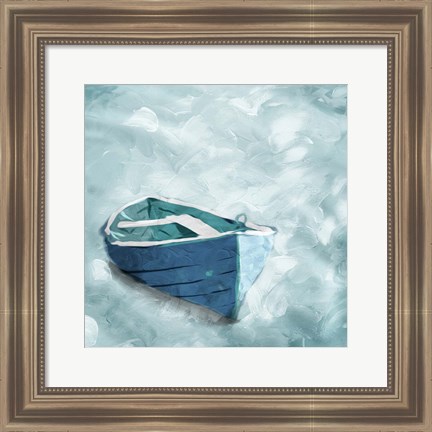 Framed Lonely Boat Print