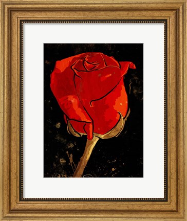 Framed Golden Rose Print