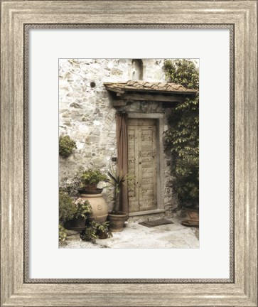 Framed Montefioralle Door Print