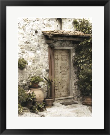 Framed Montefioralle Door Print