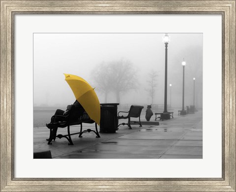 Framed Sitting In The Rain Print