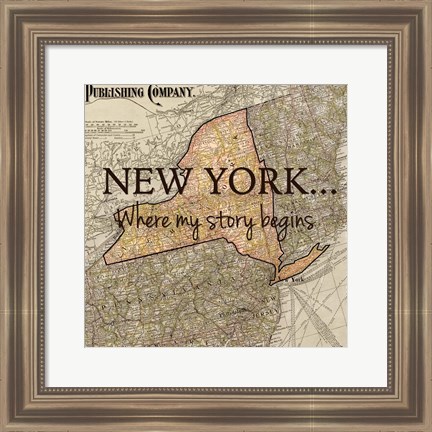 Framed New York My Story Print