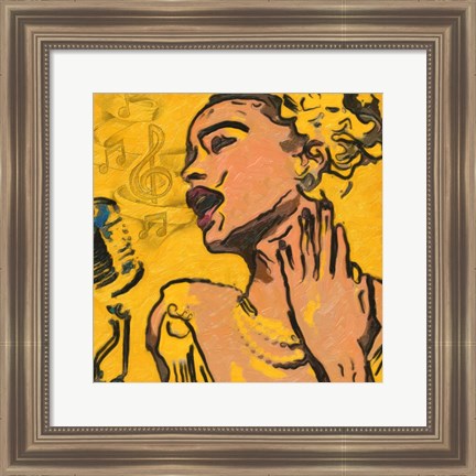 Framed Lady Blues Print