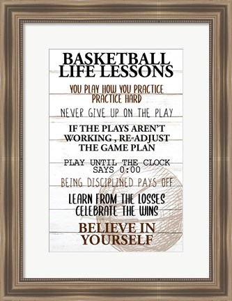 Framed Basketball Life Print