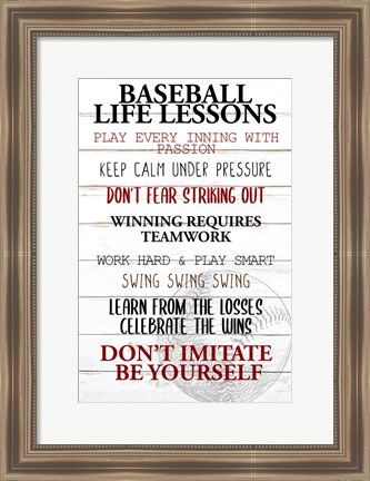 Framed Baseball Life Print