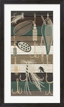 Framed Fishing Panel 2 Print