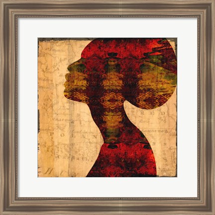 Framed Nubian Queen II Print