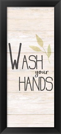 Framed Wash Your Hands Panel Print