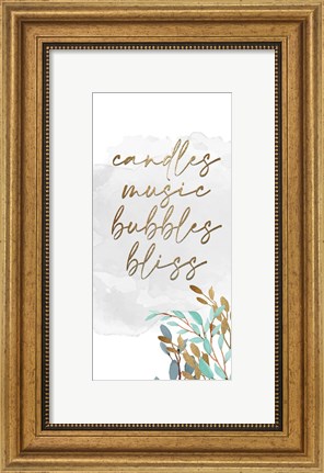 Framed Candles and Music 6 Print