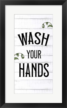 Framed Wash Your Hands Print