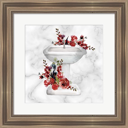 Framed Marble Bath 2 Print