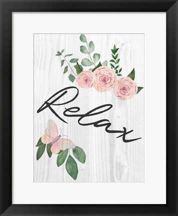 Framed Relax Florals 1 Print