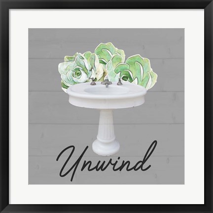 Framed Unwind Succulent Print