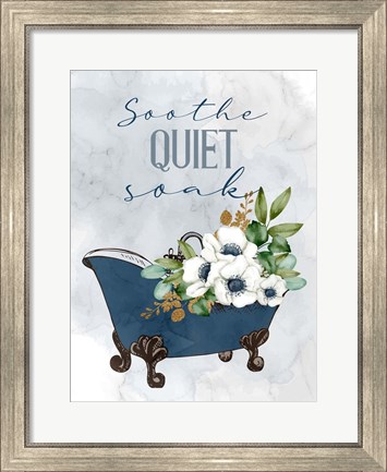 Framed Soothe Quiet Soak Tub Print