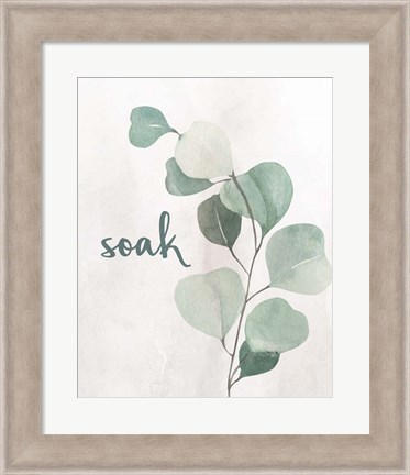 Framed Eucalyptus Bath 2 Print