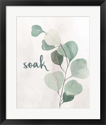 Framed Eucalyptus Bath 2 Print