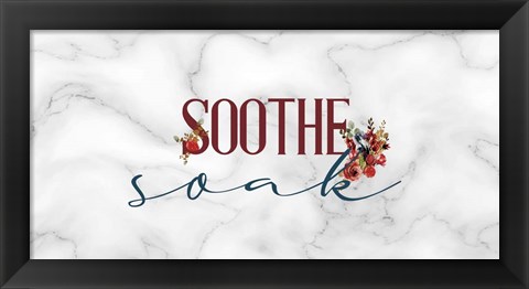 Framed Soothe Soak Panel Print