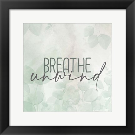 Framed Eucalyptus Unwind 2 Print