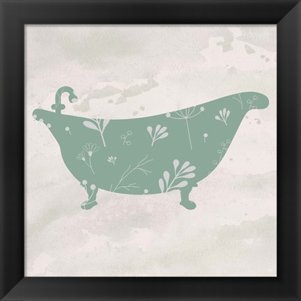 Framed Floral Bath Essentials 1 Print