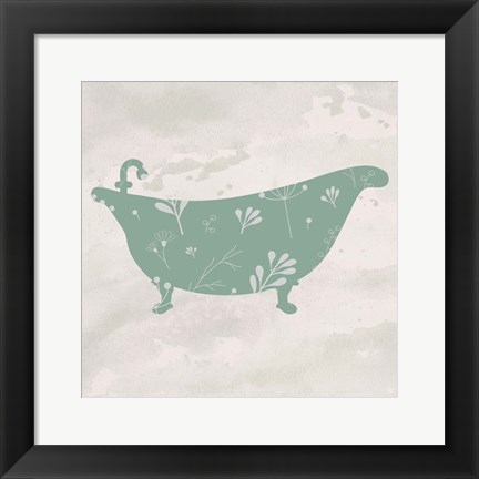 Framed Floral Bath Essentials 1 Print