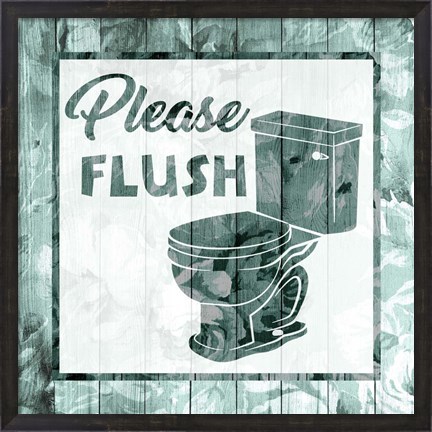 Framed Please Flush Print