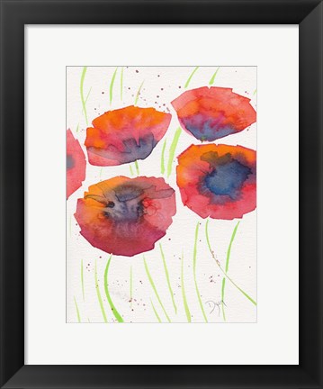 Framed Poppies July 2 Print